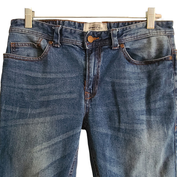 SPRINGFIELD JEANS & TWILLS Men's Slim Fit‎ Distressed Stretch Jeans W30 - Picture 3 of 10